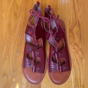 American Eagle Brick Red Gladiator Sandals Size 11